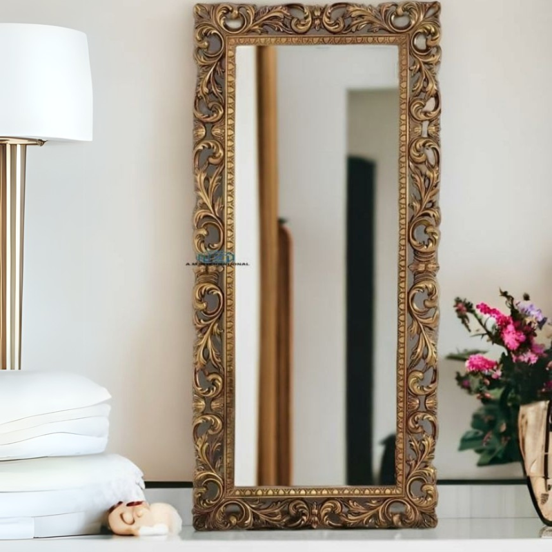 Vintage Ornate Full-Length Mirror
